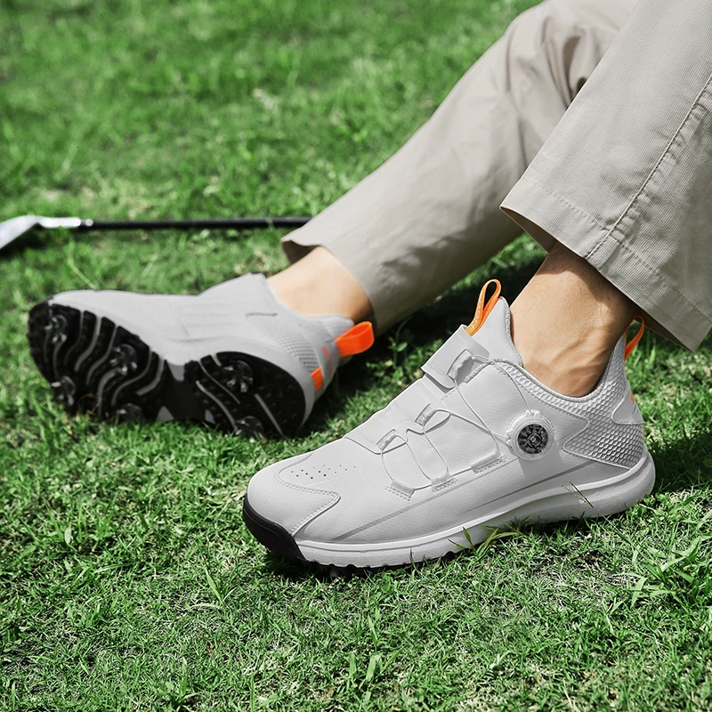 Buty golfowe dla mężczyzn i kobiet wodoodporna antypoślizgowa obrotowa klamra shoelace ruchome paznokci oddychające rozrywka Golf sneakers P619