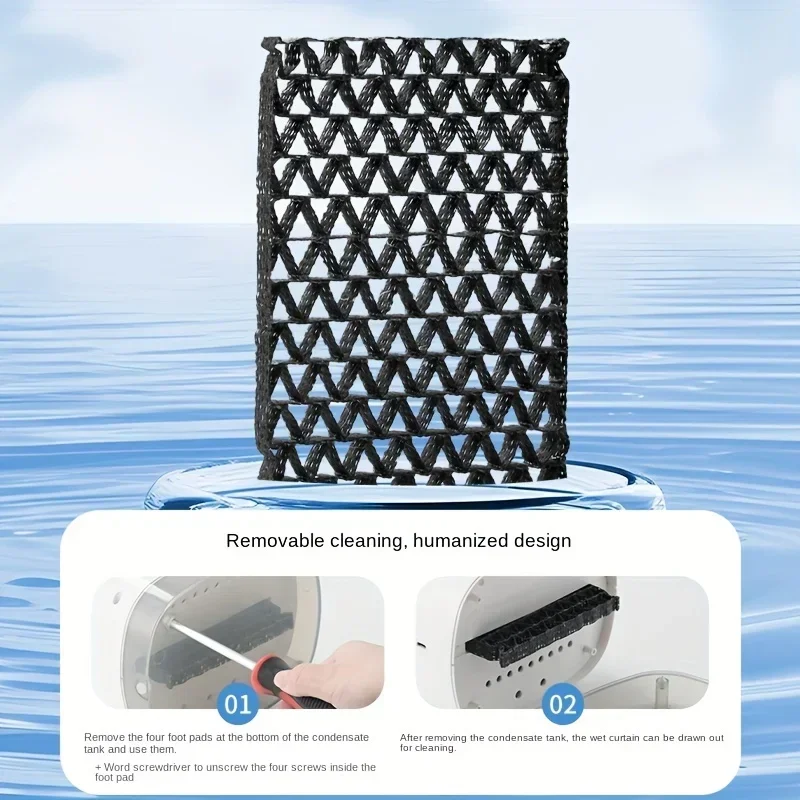 Portable mini air conditioner with 4-speed cooling fan, humidifier and remote control – USB powered, suitable for home and offic