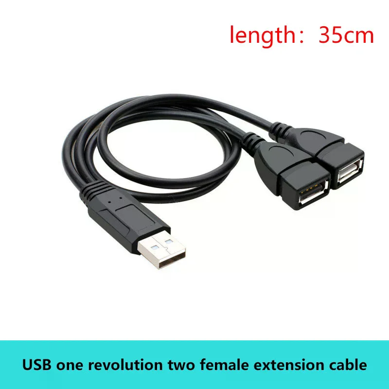 

1Pcs USB Cable Splitter Phone Charger Power Adapter Cord 2 Ports 1 Male To 2 Females USB Multiple Expander Charging Dock Plug