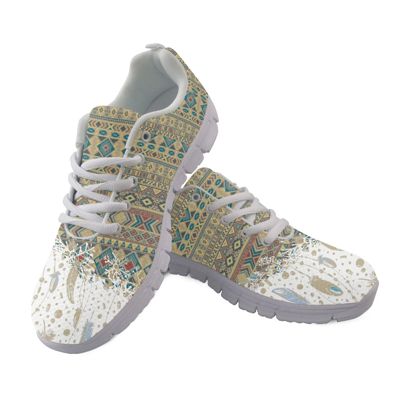Coloranimal Winter Pattern Breathable Sports Tennis Shoes for Men Mesh & EVA Sole Fitness Footwear New Arrival