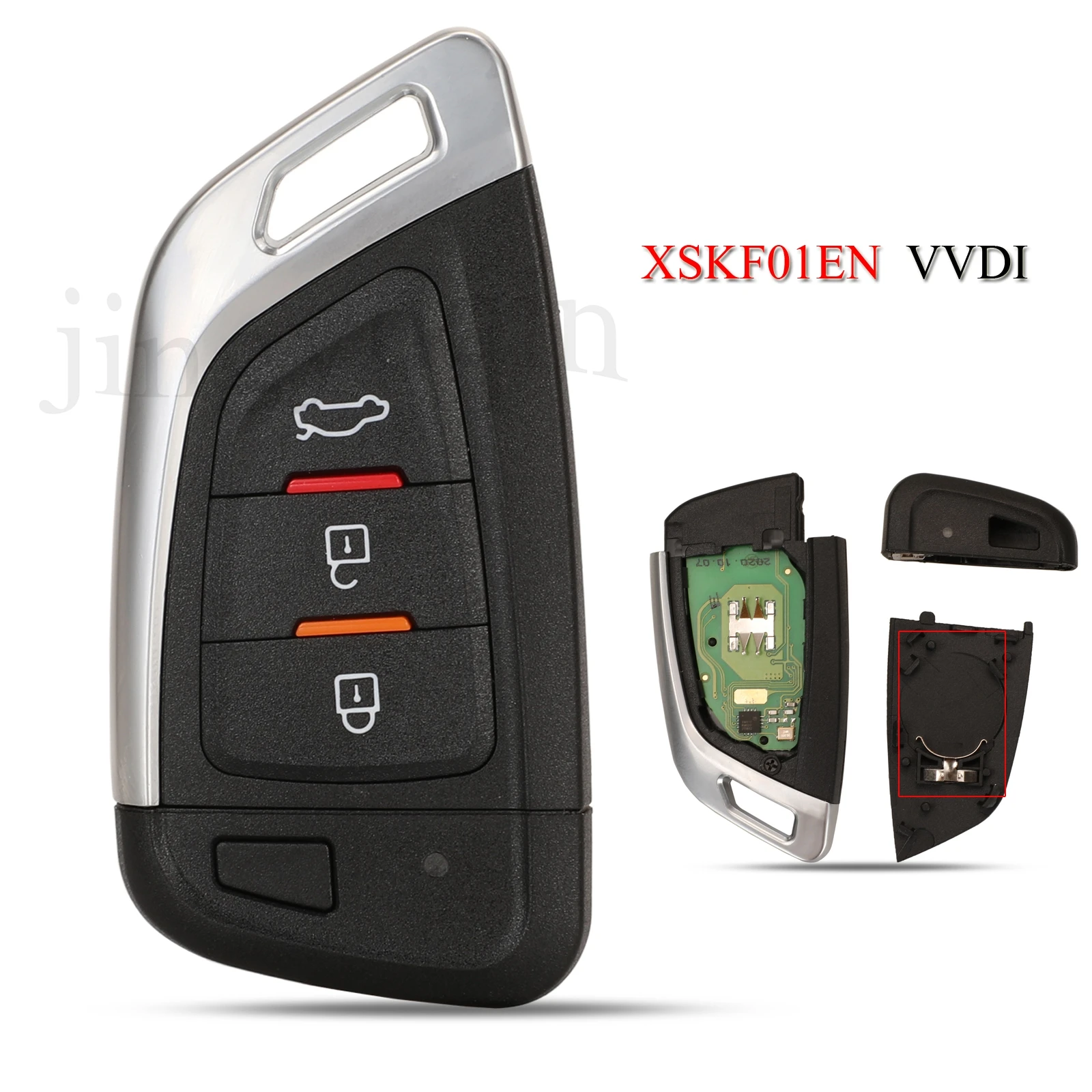 

jingyuqin XSKF01EN VVDI Remote Smart Car Key English Version For BMW Smart Card Xhorse Series Universal Remote Control 3Buttons