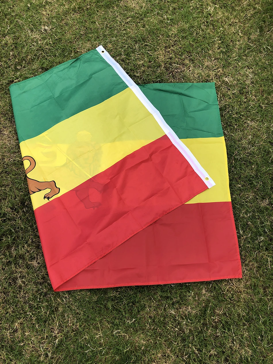 Bandera Etiopía León de Judá – Poliéster resistente decorativa - imagen 5