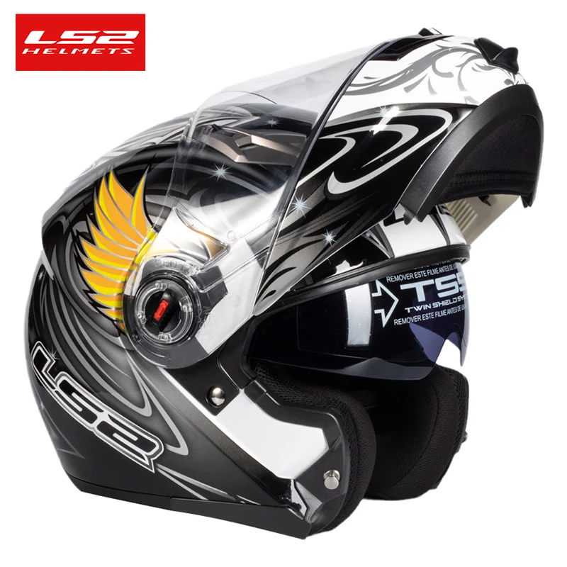 

LS2 FF370 Flip up Motorcycle Helmet LS2 dual lens modular helmets with sun visor casco moto capacete ECE certification