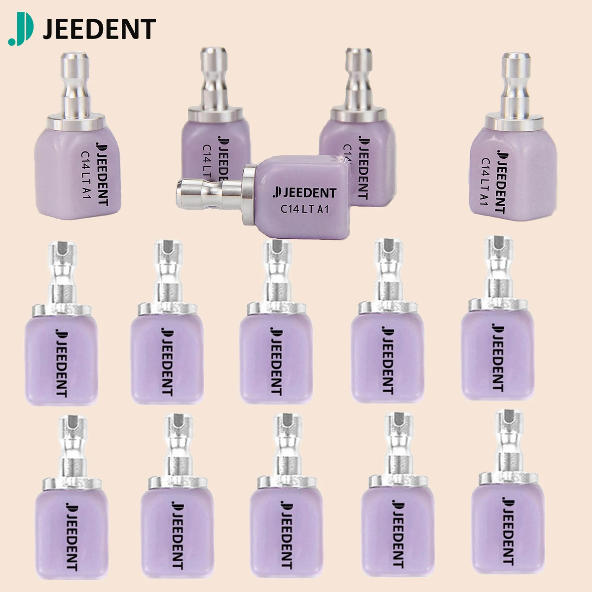 

15 шт. JEEDEN C14 Стоматологические блоки из дисиликата лития (стеклокерамика) LT/HT для CAD/CAM Sirona Cerec, материалы для виниров, стоматологические материалы