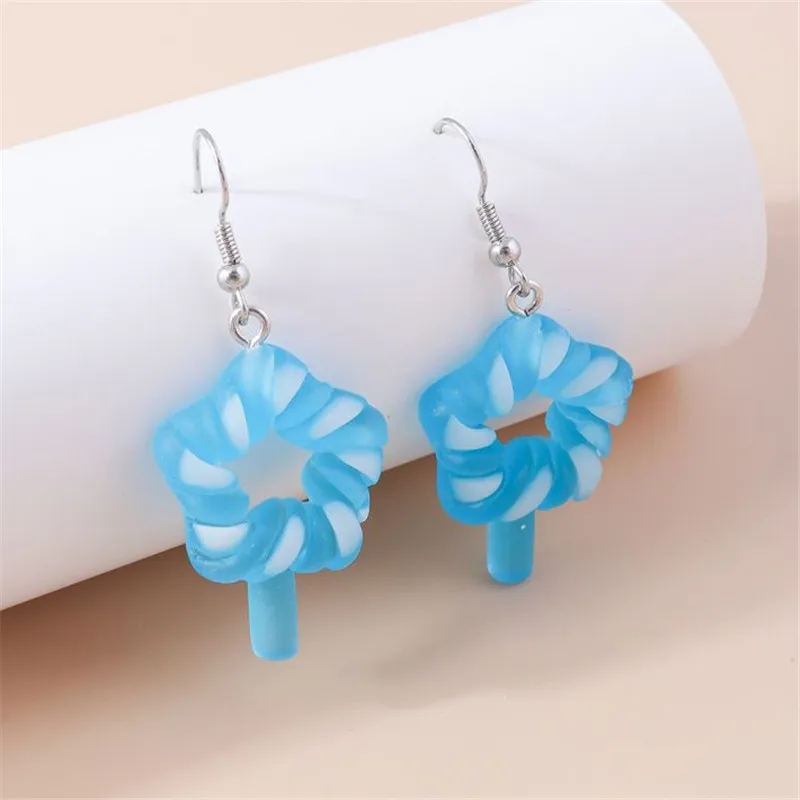 Aihua 30 Farben süße süße Lutscher-Ohrringe aus Kunstharz für Frauen, lustige Simulation, Lebensmittel, Süßigkeiten, Lutscher-Ohrringe, Schmuck, Geschenke – Detail 36