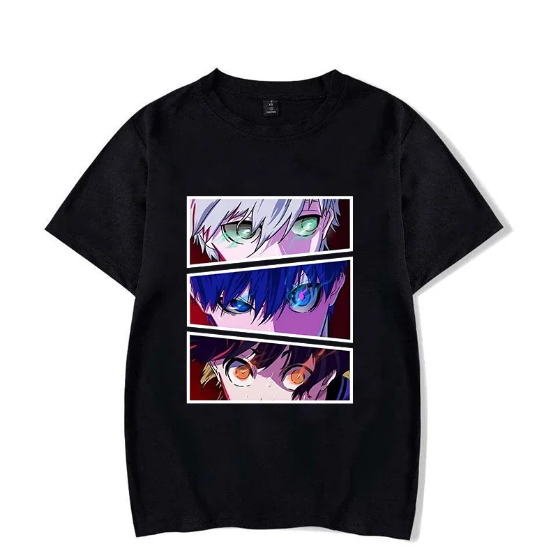 Hot Anime Blue Lock Print Women T-shirt Harajuku Casual Round Neck Short Sleeve T Shirt Fashion Summer Unisex Streetwear Top Tee