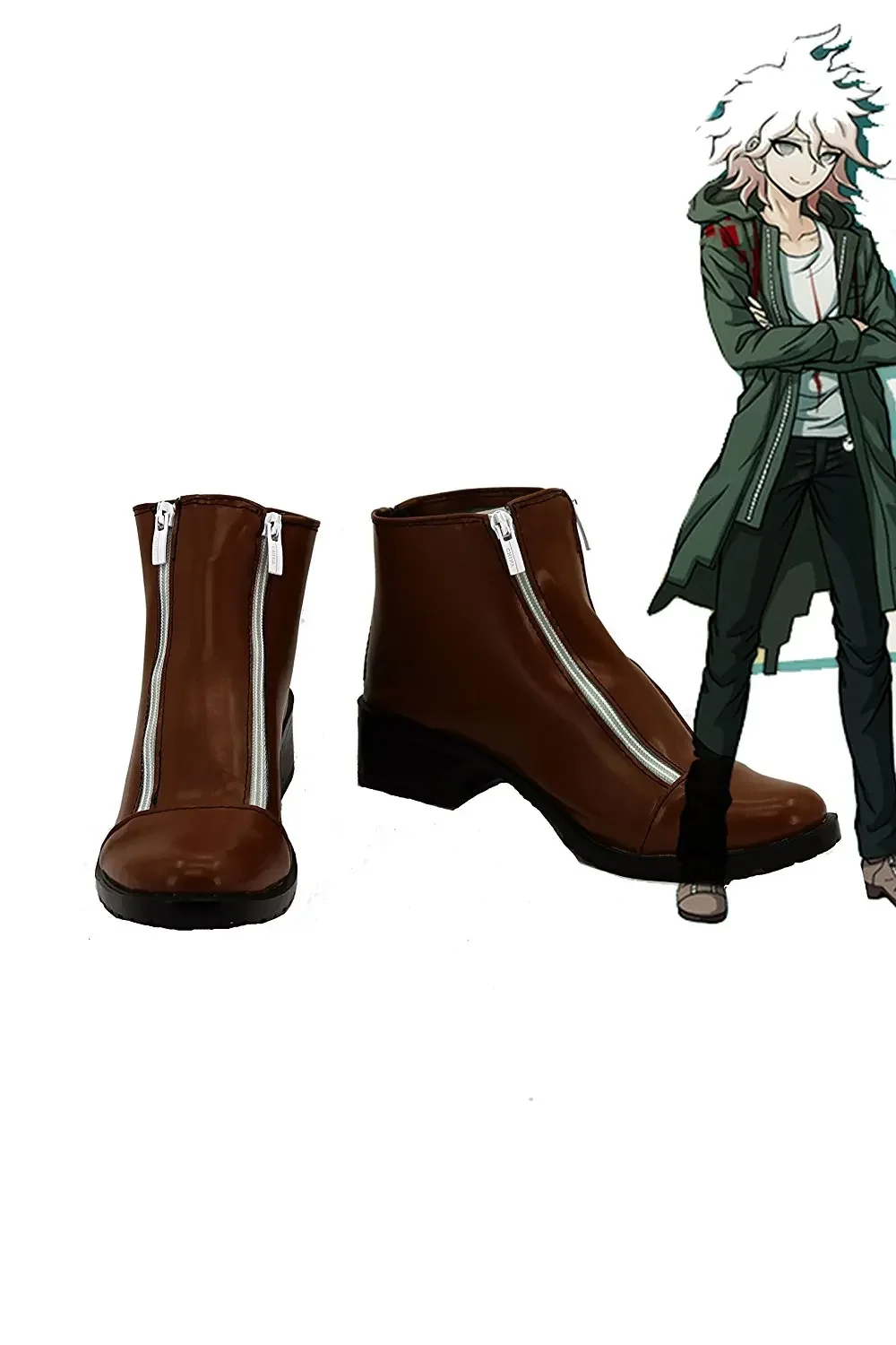 Spel Danganronpa Nagito Komaeda Cosplay Schoenen Laarzen Op Maat Gemaakt