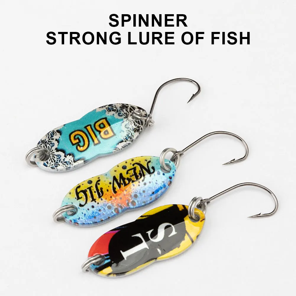 

10pcs/box Metal Spoon Fishing Lures Artificial Hard Bait Fishing Wobblers for Salmon Pike Bass Fishing Tackle