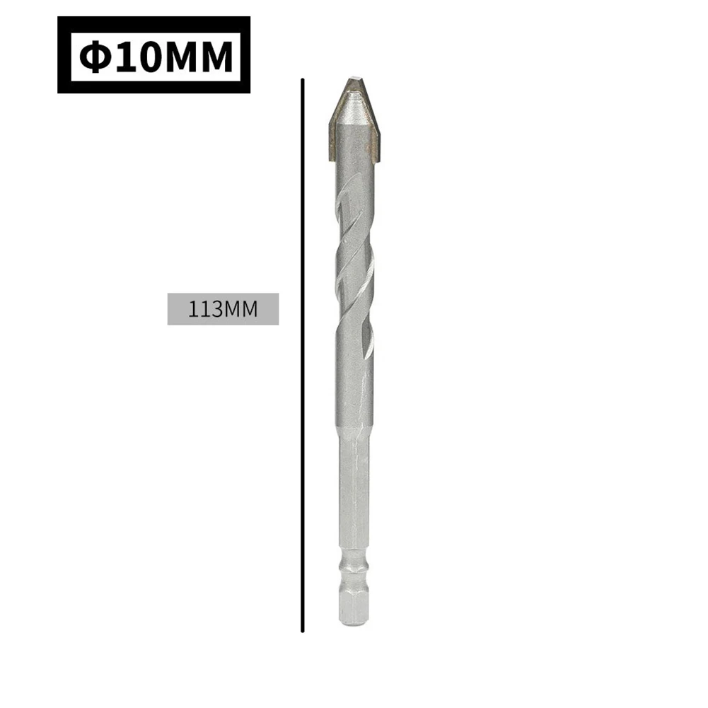 Punta da trapano per piastrelle in ceramica 10mm 12mm 6mm Maniglia a forma esagonale in carburo cementato Resistenza all'usura con nastro ad alta durezza