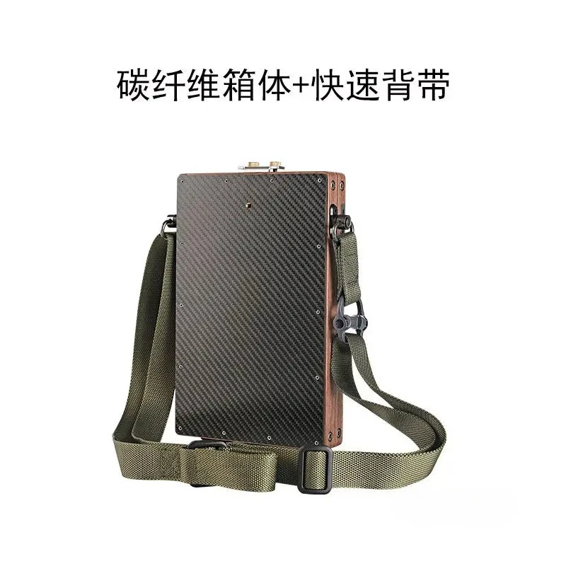 Outdoor sketching art student special carbon fiber box black walnut frame signature custom oil painting box