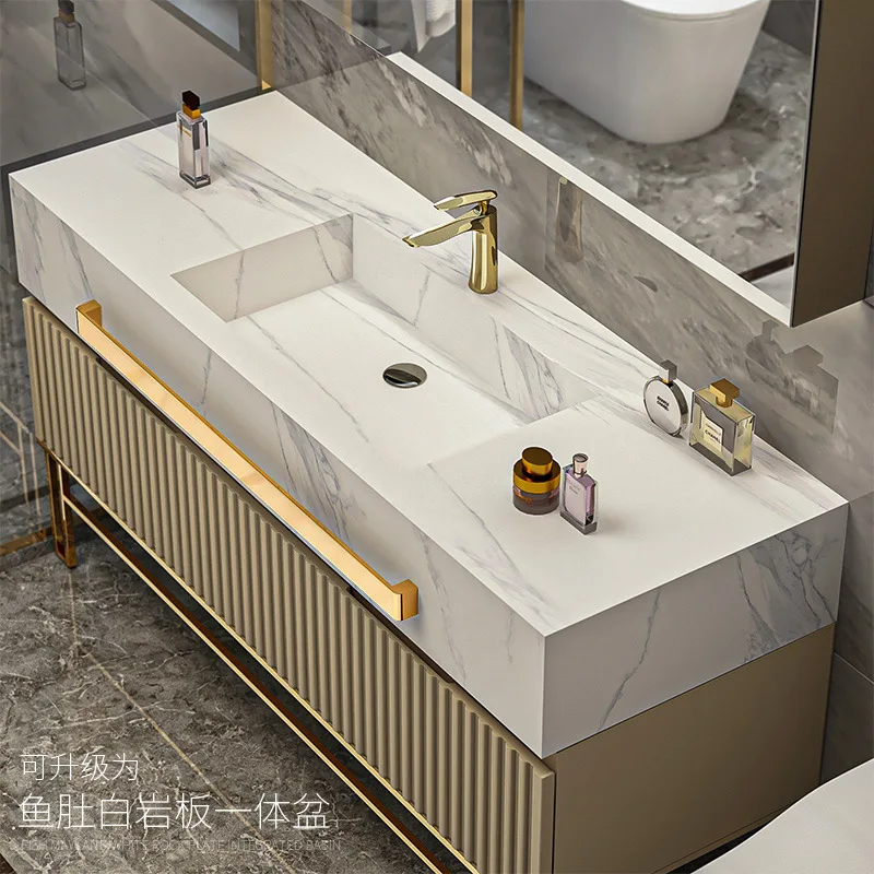 

Modern Floating Oak Bathroom Vanity Rack Ceramic Basin Smart Mirror Organization Bathroom Vanity Bathroom Towel Bar Furniture