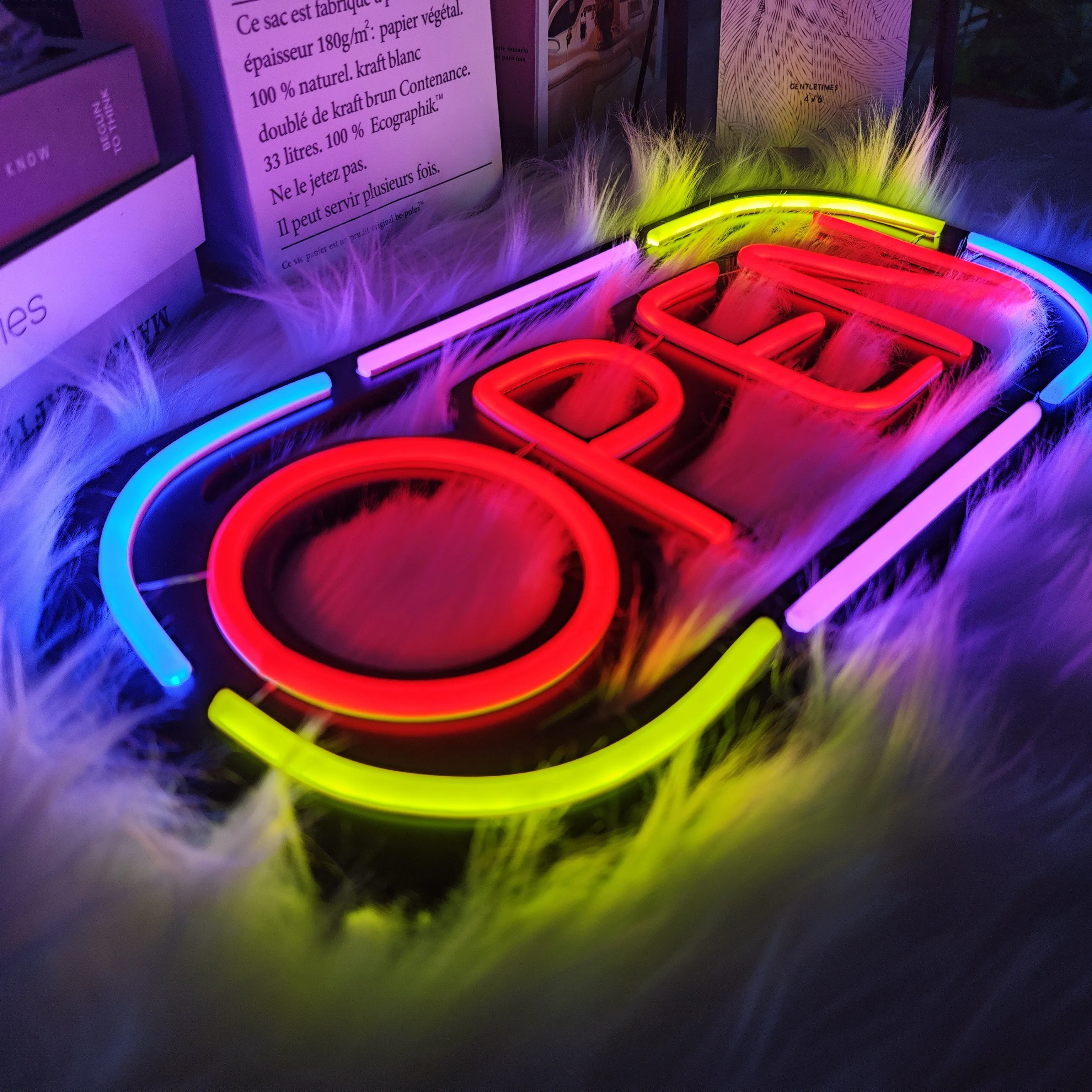 Open Neon Sign for Business Decor Large LED Neon Light Sign for Bedroom Shop Bar Cafe Restaurant Window Wall Decor USB Dimmable