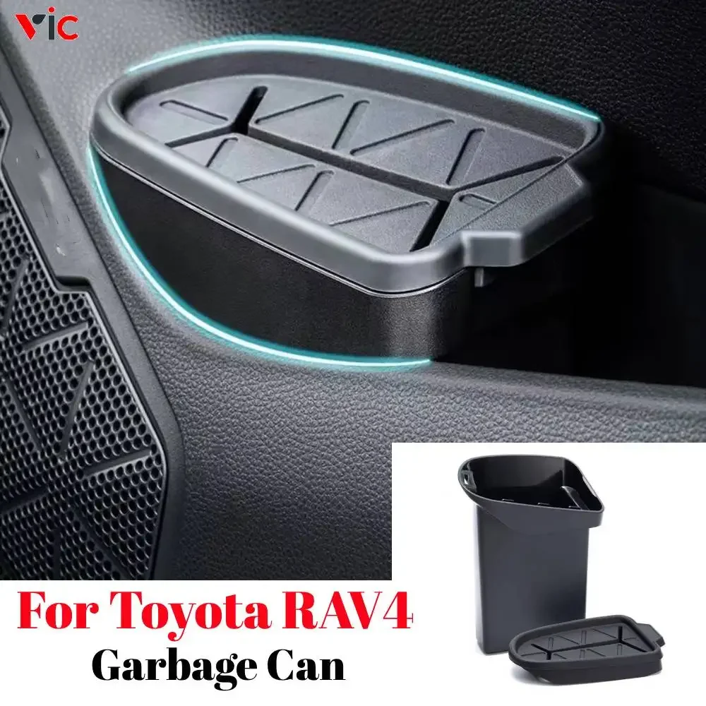 

Trash Can For Toyota RAV4 Garbage Can Car Trash Bin with Cover Side Door Storage Box Organizer（Car passenger Side Door) Black