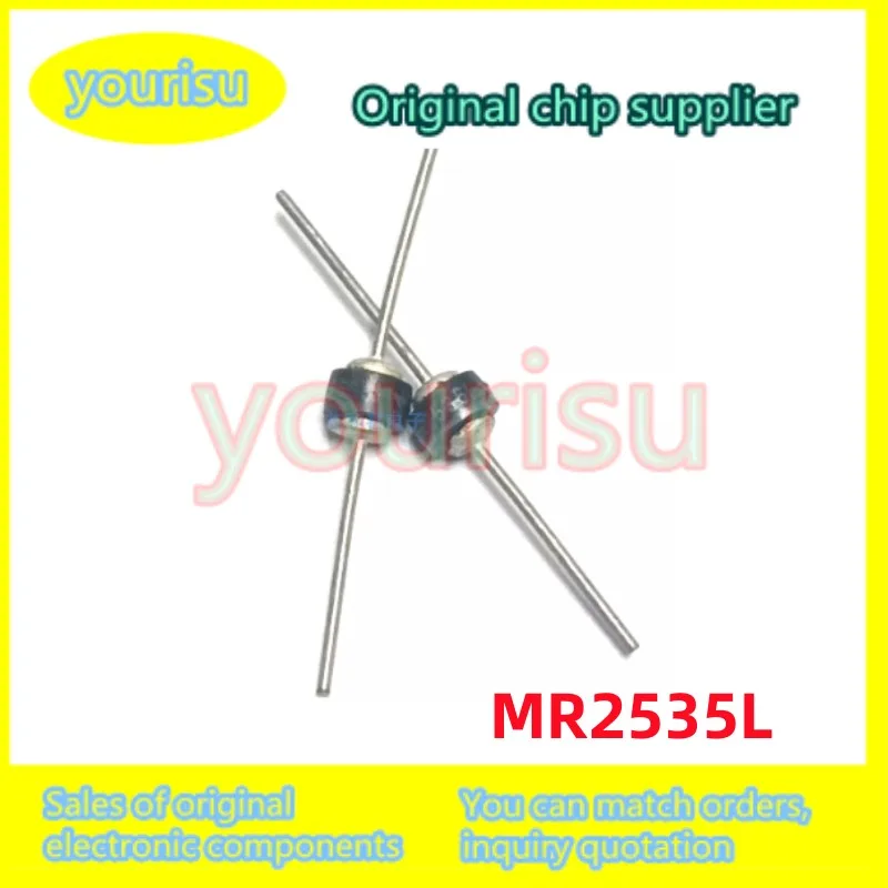 10Pcs/Lot Original MR2535L MR2535 CASE194  High Speed Rectifier Diode 6A20V Wheel Di