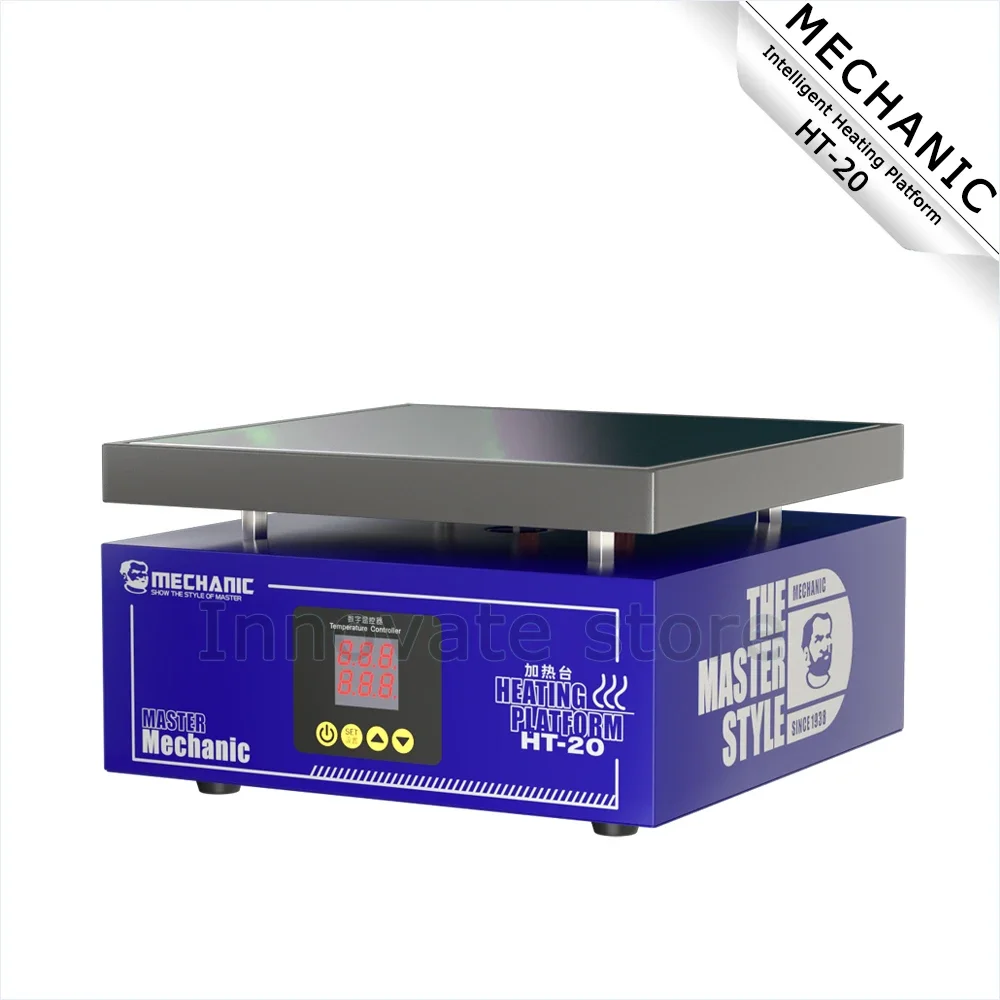 

Heating Table MECHANIC HT-20 Intelligent Constant Temperature Double Digital Display for Repair Mobile Phone PCB Heat Platform