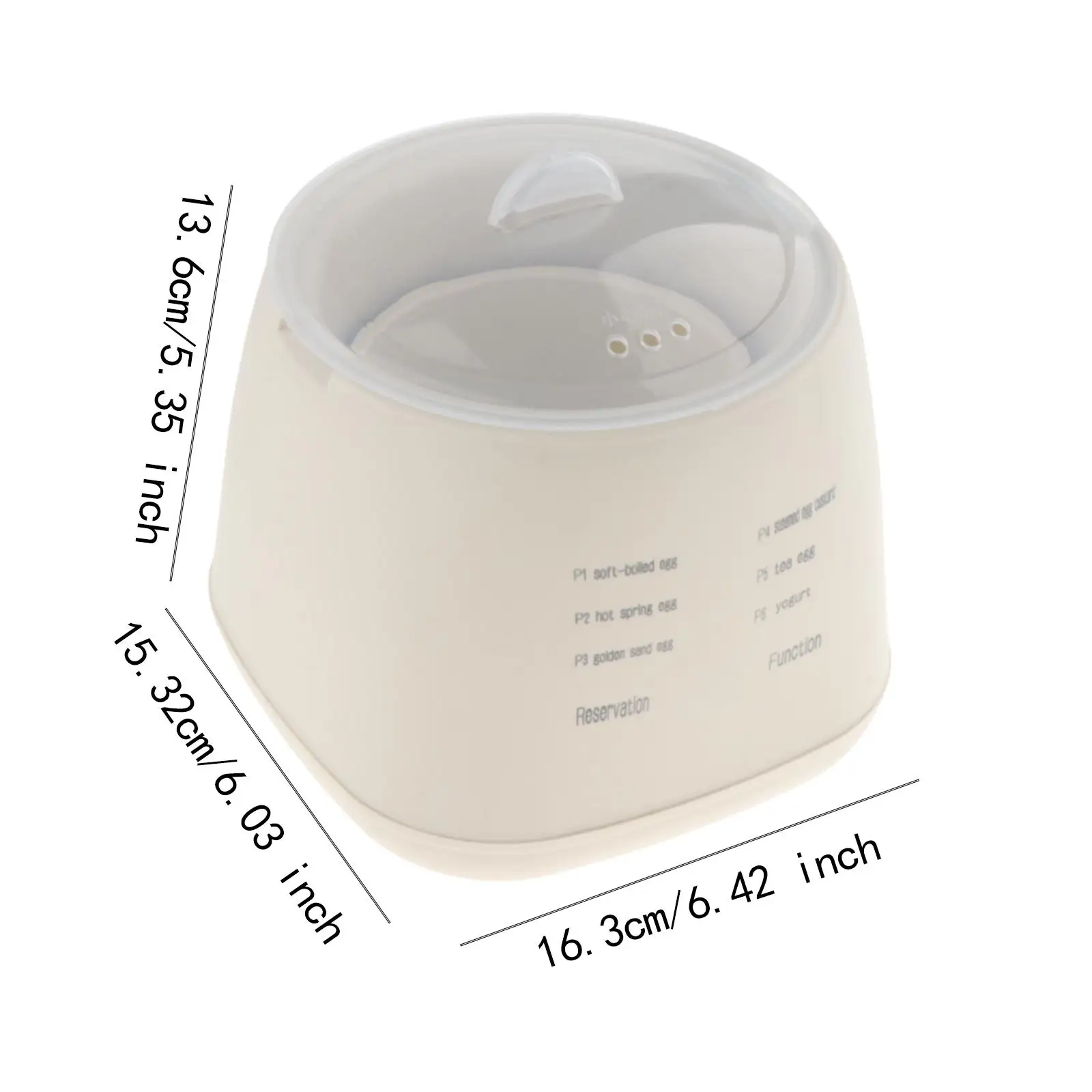 Panela de ovos rápida, suprimentos de cozinha, desligamento automático, janela transparente, portátil, multiuso, caldeira de ovos para casa, escritório, cozinha, dormitório