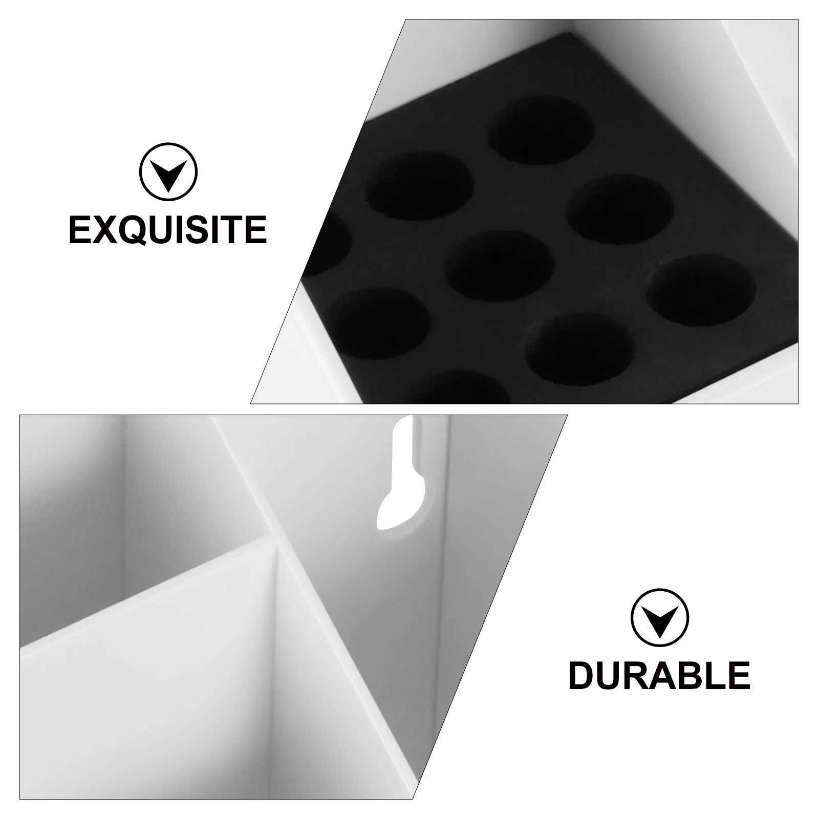 

Cosmetics Desk Storage Box Elegant Desktop Organizer for Cosmetics and Writing Tools Well-Polished Finish Comfortable to Handle