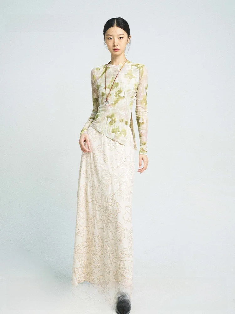 

Refuse Club Spring Summer New Loose Fog een adient Me Long Sve Top Slimming Women's Original Design Inner Wear Tank Top