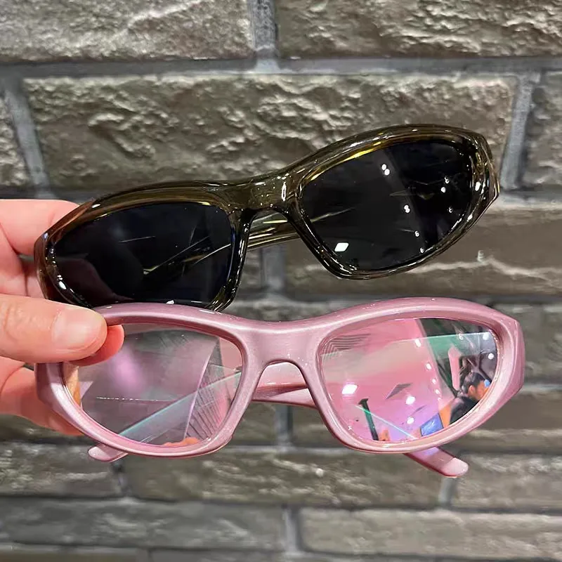 Y2k Punk Sports Sunglasses for Women Men Fashion Mirror Sun Glasses Shades UV400 Driving Outdoor Street Photo Goggle Eyewear image 2