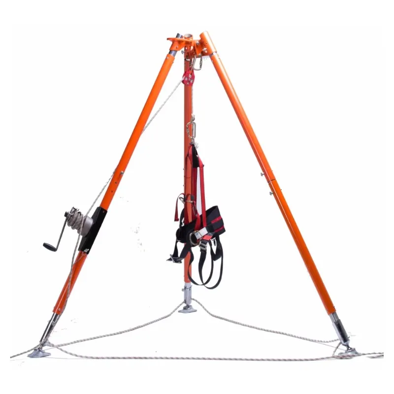 Fall Protect Confined Space Work Firefighting Equipment 1000kg Industrial Lifting Tool Rescue Tripod Flexible High Strength