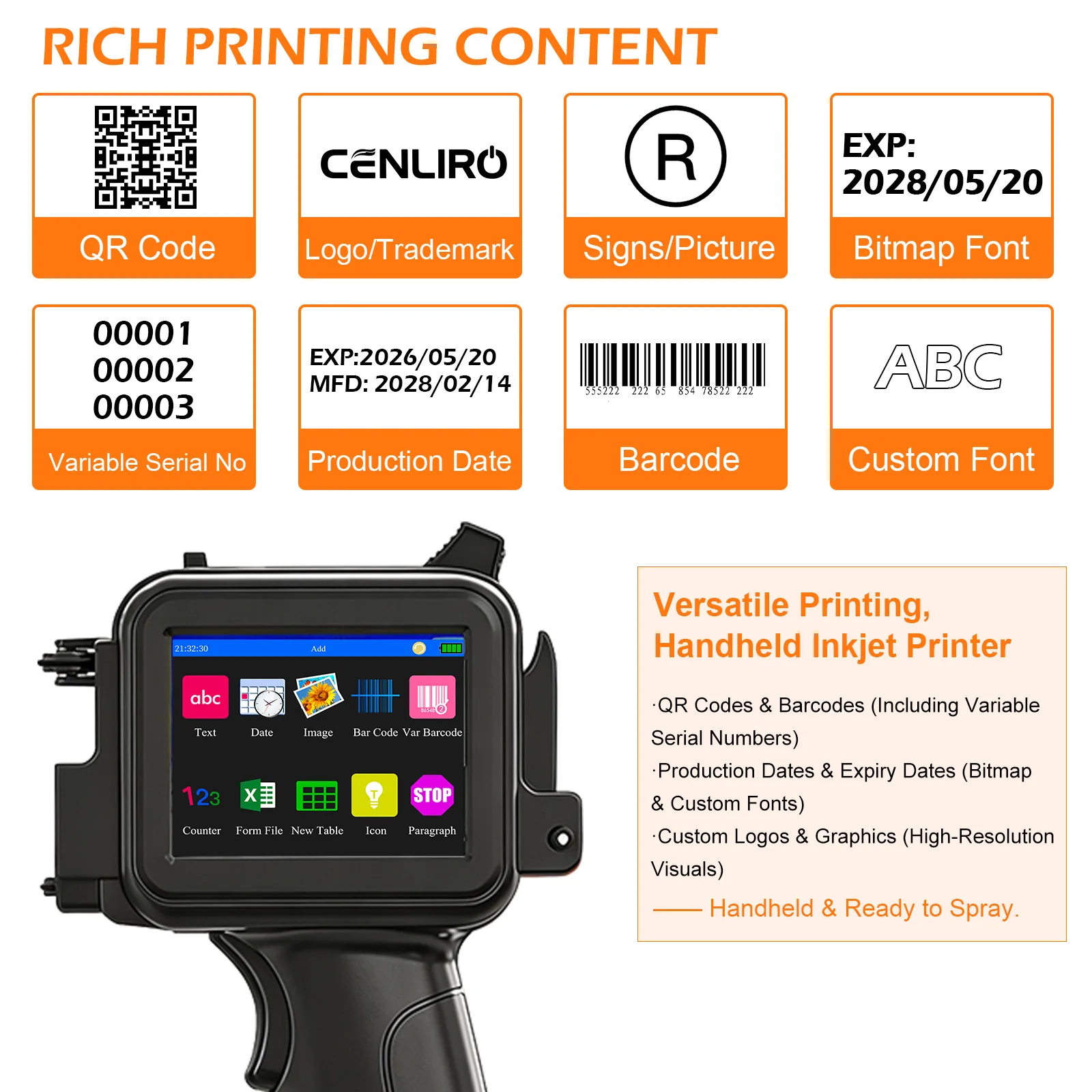 Cenliro CL11P draagbare handza - Commercial Printing Logo recensie en prijs