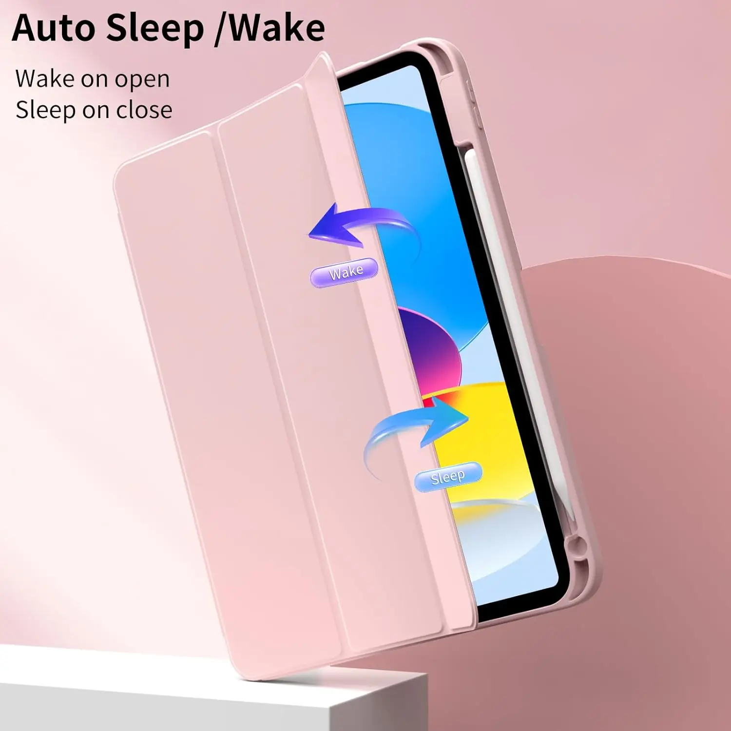 

Чехол для iPad (A16) 11-го поколения 11 дюймов 2025, iPad 10 10,9 дюймов 2022 с подставкой для карандашей, прозрачная задняя крышка