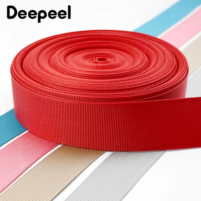 

5Meters 20-50mm Nylon Decorative Ribbon for Sewing Shoulder Bag Straps Webbing Strap Garment Belt Bias Binding Band Accessories