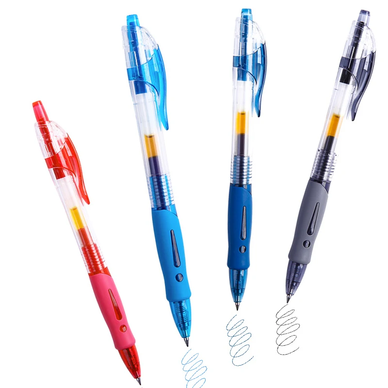 M&G Gel Pen 0.5mm Stationery Smooth Writing Retractable Ballpoint Pen & Refill Set Black/Red/Blue Ballpen School&Office Supplies view 4
