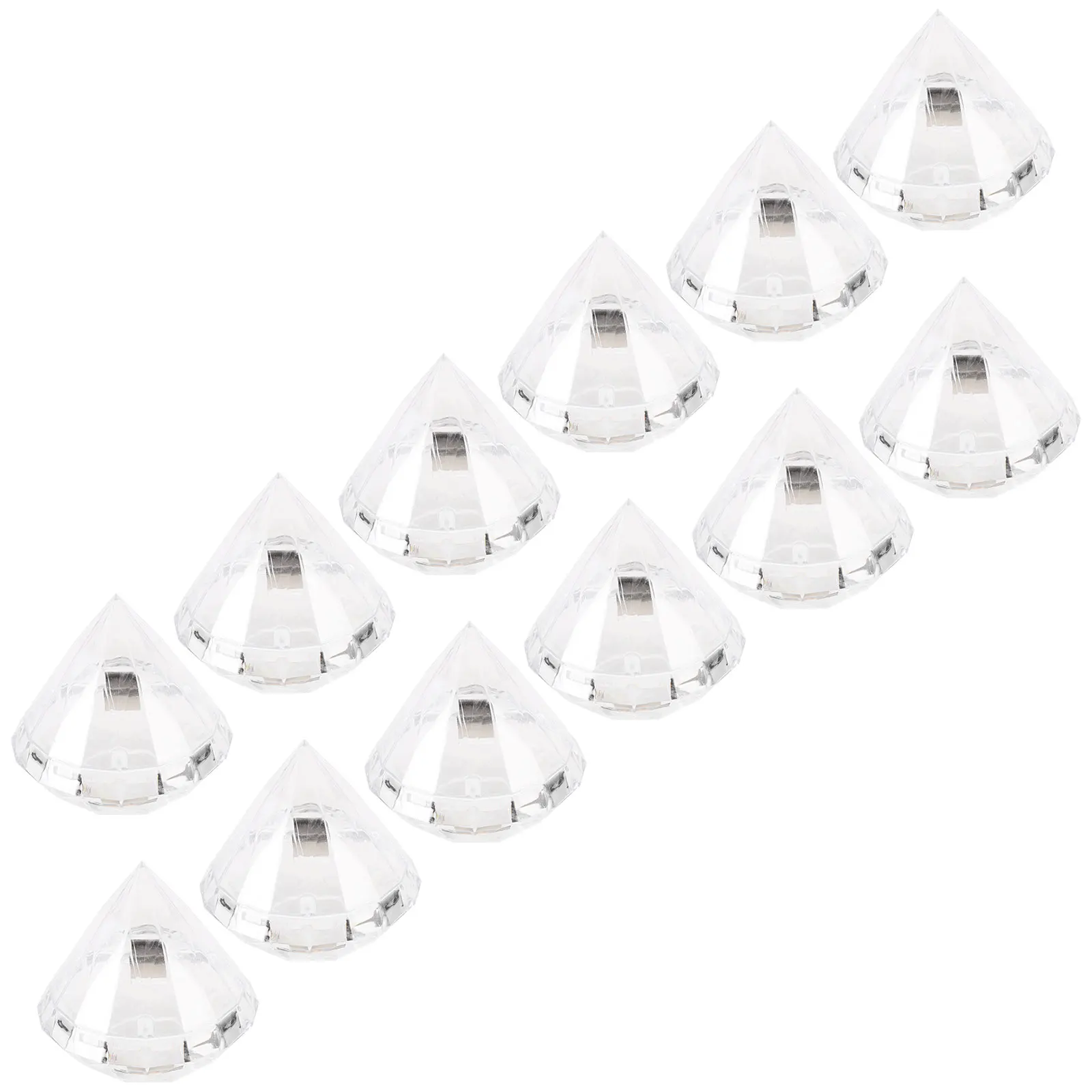 Sugar Container 12pcs Diamond Shape Candy Box Creative Plastic Storage Case for Home Party Wedding Dessert Holder