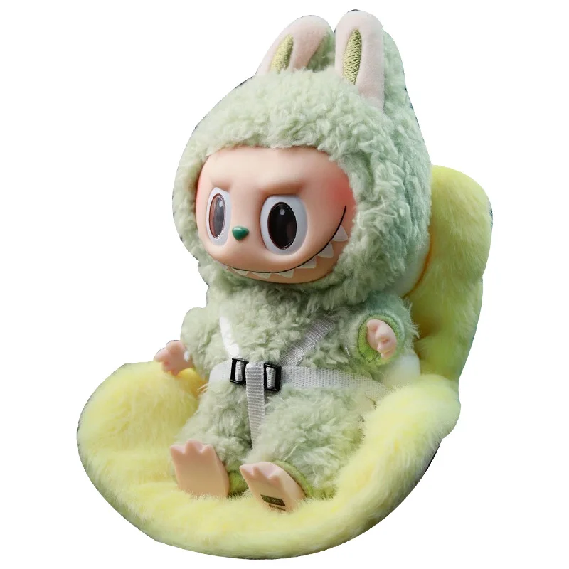 

Asiento de muñeca Labubu, asiento de coche de 15-17cm, salida de aire bonita de seguridad, aromaterapia, decoración Interior de