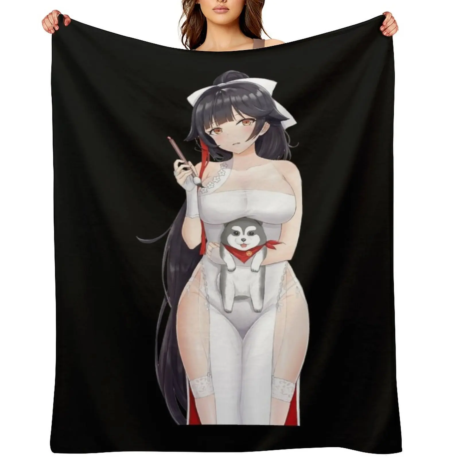 

Azur Lane - Takao Throw Blanket cosplay anime Flannels Soft Plaid Luxury Brand Blankets