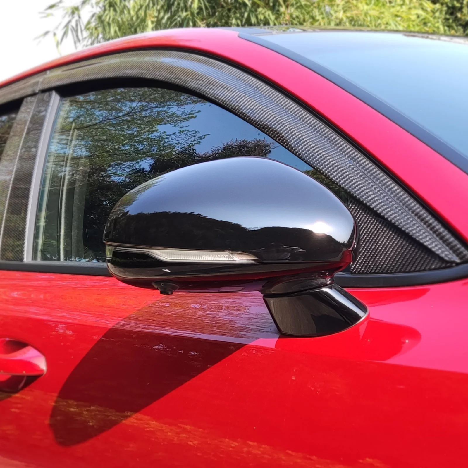 

Car Bright Black Rear View Mirror Case Trim Cover For Kia Stinger 2018-2023 Door Side Wing Mirror Cover Caps