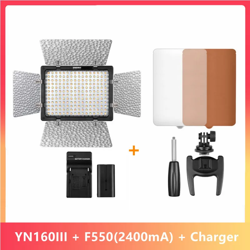 YONGNUO YN160III YN160 III 3200-5500K LED Video Light Studio Kit Photography Selfie Fill Light Lighting for Digital Camera image 3