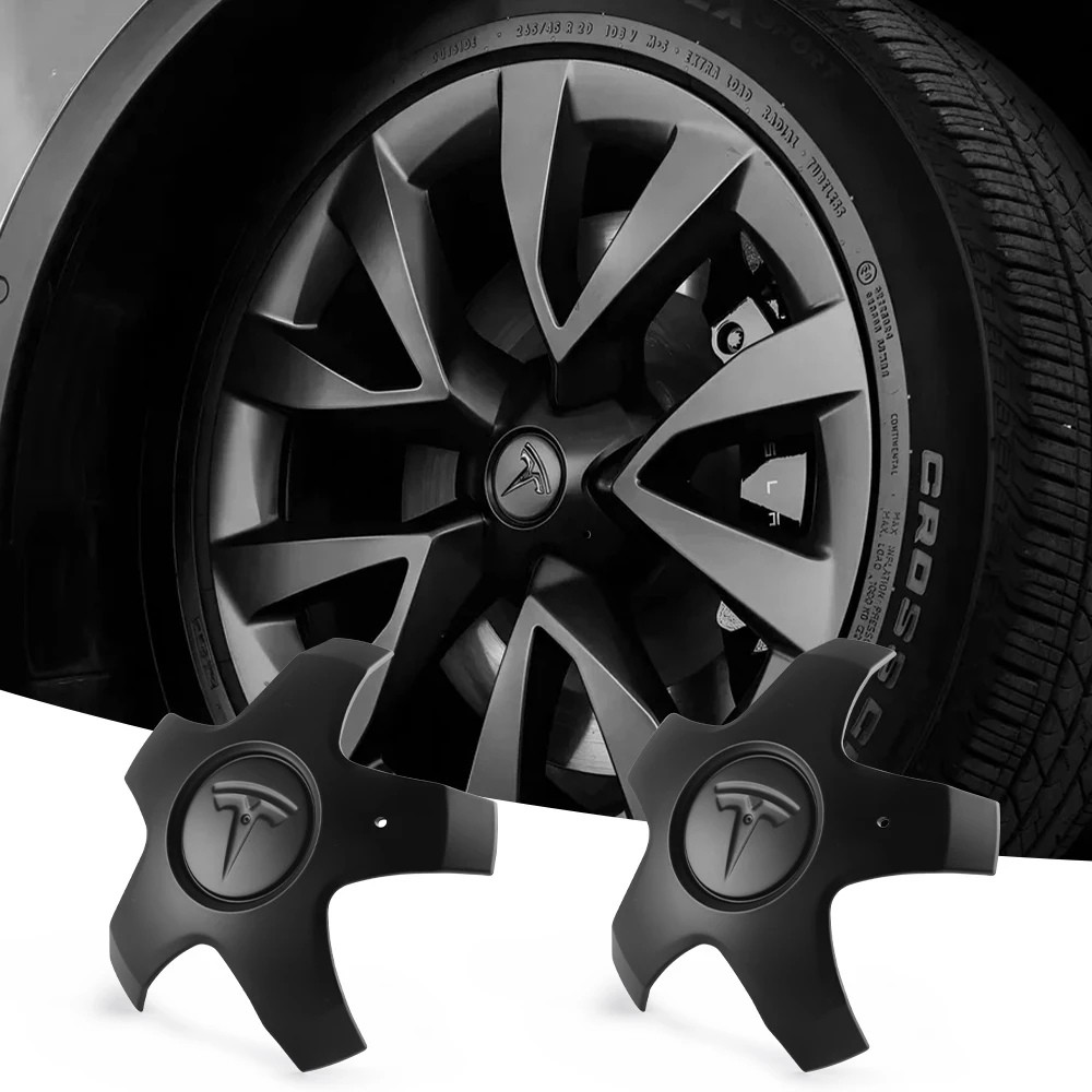 

4Pcs Car Wheel Center Hub Caps Covers Hubcap Emblem Decoration for Tesla Model X 20inch #1420238-00-A Modification Accessories