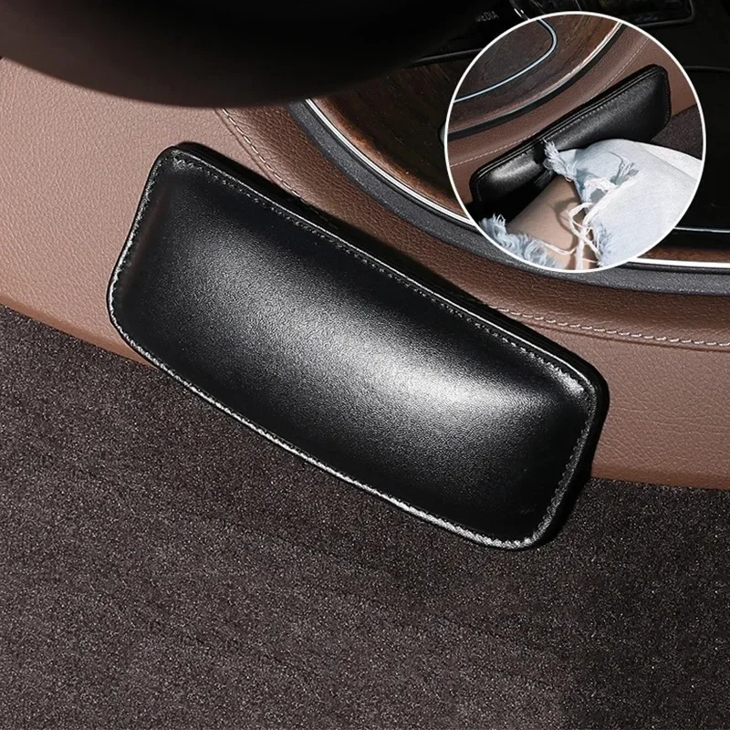 Leather Knee Pad for Car Interior Pillow Comfortable Elastic Cushion Memory Foam Universal Thigh Support Accessories