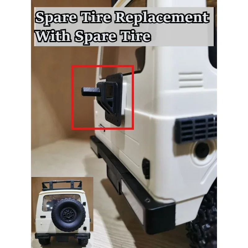 Spare Tire Replacement With Spare Tire custom size For WPL 1/10 C74 RC Rock Crawler Hobby Grade Scale Simulation Model Accessory