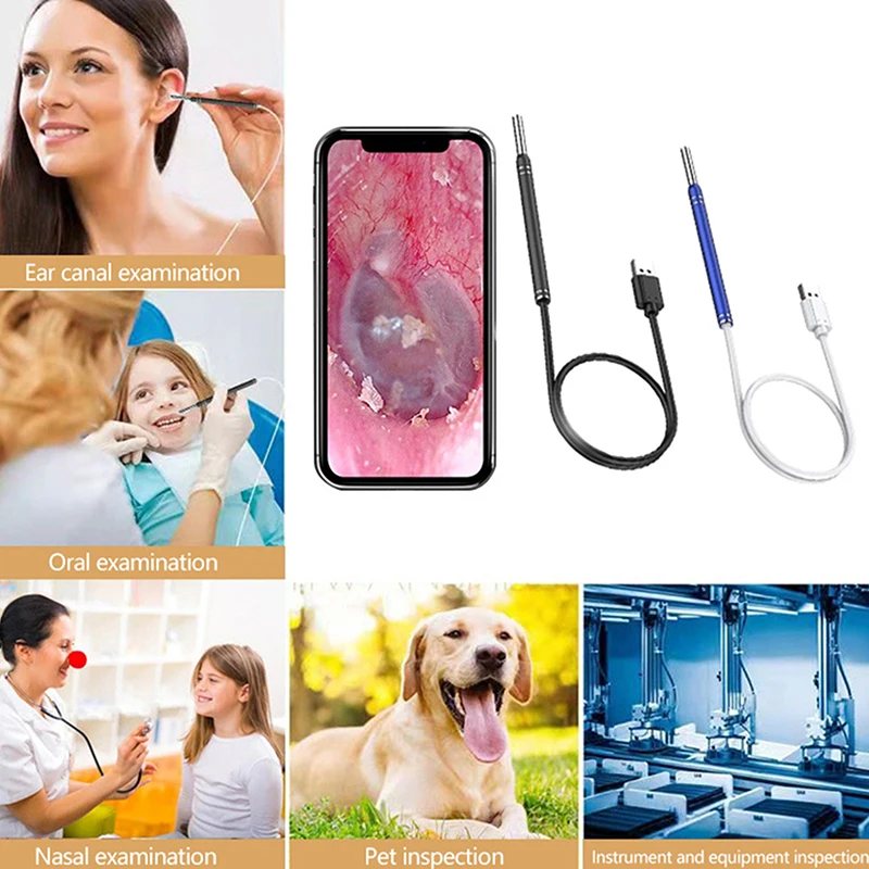 HD Visual Ear Cleaning Tool Mini Camera Otoscope Ear Health Care USB Ear Cleaning Endoscope For Windows PC Phones