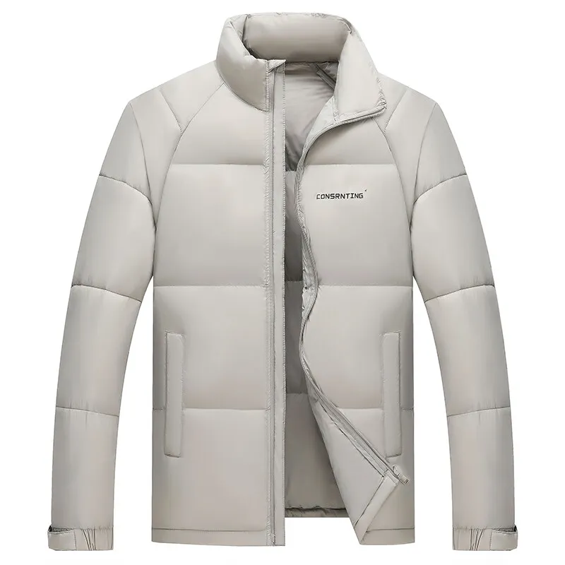 

2025 autumn and winter men's stand collar winter Jacket men casual Trench coat thick and warm coat cotton clothing for male