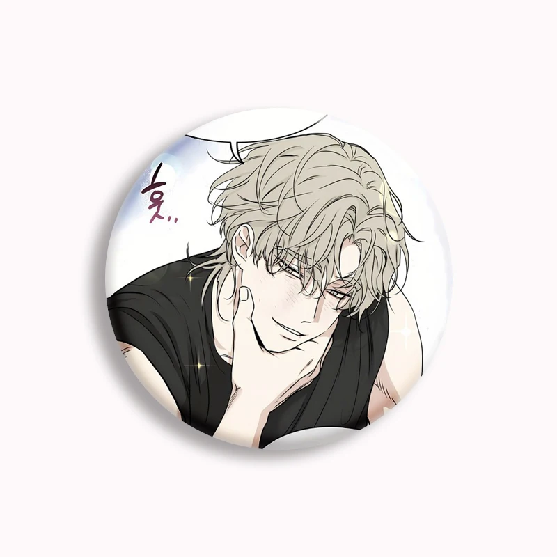 58mm Korean Anime Comic Low Tide in Twilight Button Pin Creative Cartoon Yeo TaeJu Kim EuiHyun Badge Brooc Fans Gift Bag Decor