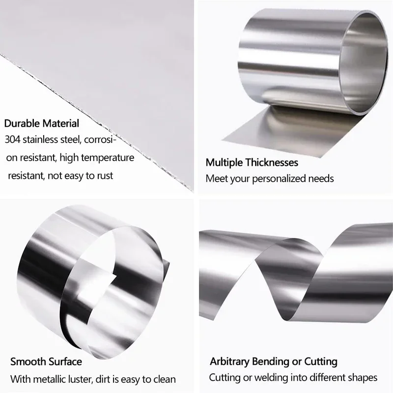 1 متر سمك 0.1 مللي متر-1 مللي متر 304 الفولاذ المقاوم للصدأ احباط قطاع الصلب احباط لفة شريط ضيق عرض 100-1000 مللي متر