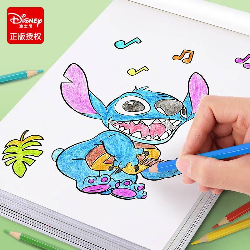 Disney Marvel Comics The Avengers Stitch Losto Coloring Book Children\'S Painting Book Kindergarten Graffiti Copy Sketch Book