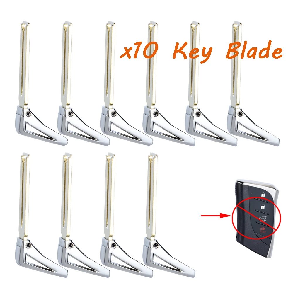 

10 пустых лезвий дистанционного ключа для Lexus ES350 LC500 LS500h LC500h UX200 UX250h ES250 2018 2019 2020 2021 2022 HYQ14FBF HYQ14FBZ