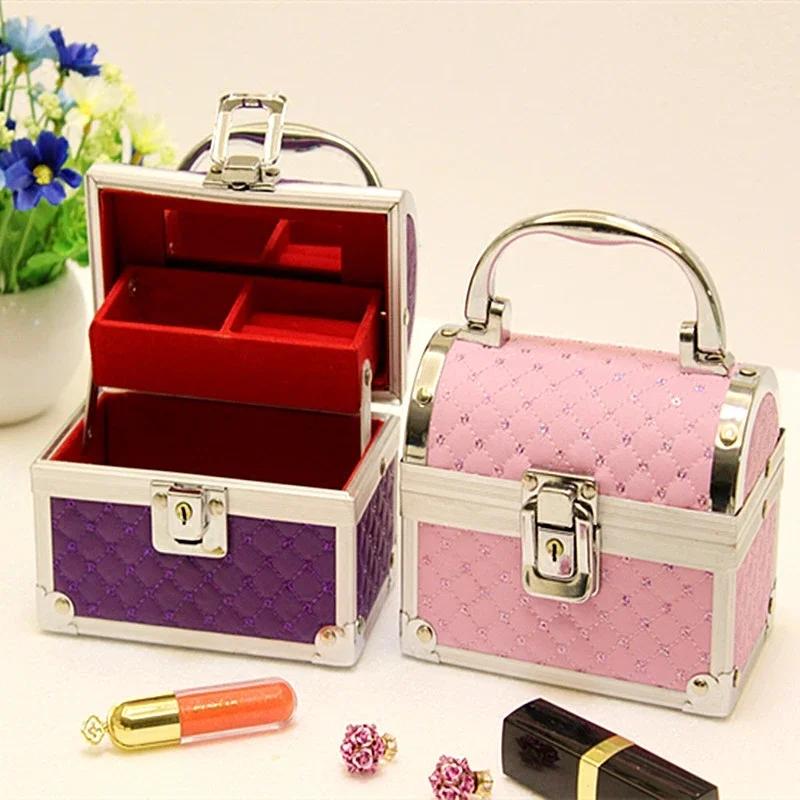 2024 nuova moda Mini borsa per il trucco donna custodia cosmetica femminile coreano Make Up Organizer scatola portagioie organizzatore di