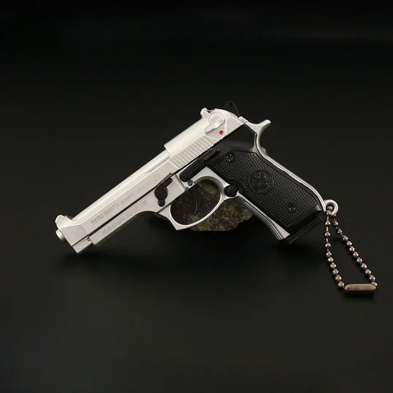 1:3 nuevo modelo Beta 92F aleación desmontable ensamblable juguete llavero colgante Metal Mini pistola bolsa decoración regalo para niños