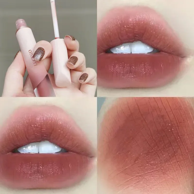 Nude Liquid Lipstick Lip Cream Rose Red Pigment Sexy Cheek Lip Tint Moisturizing Long Lasting Lip Gloss Waterproof Cosmetics