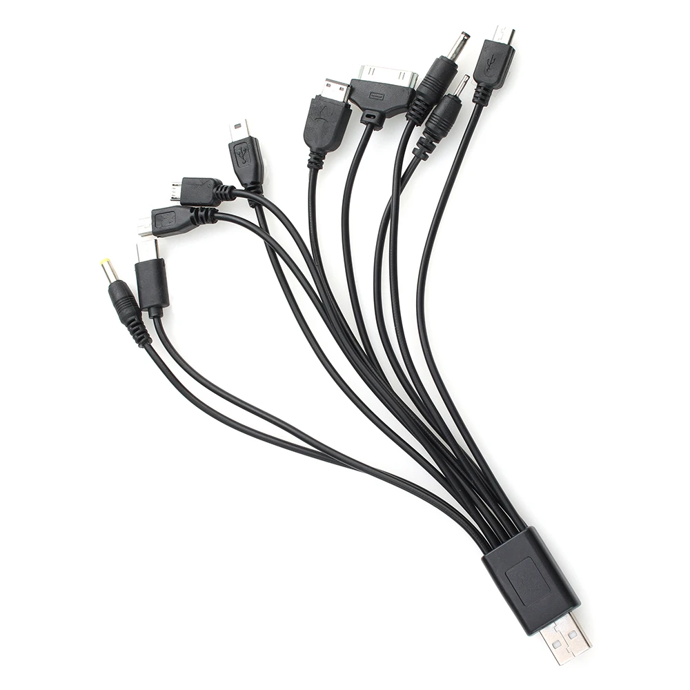 50pcs 10 in 1 Universal Multifunction Charging Charge USB Cable Mobile Phone Charger Cord