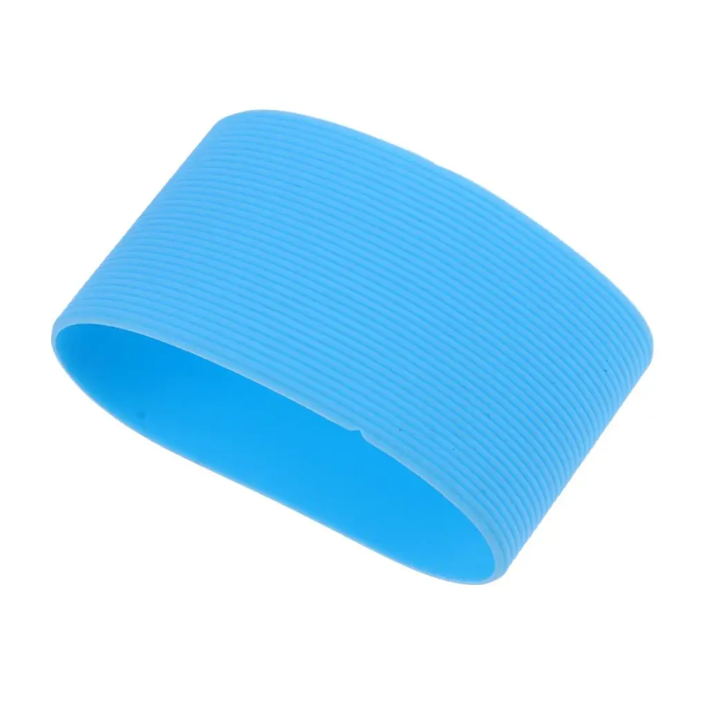 Heat Resistant Silicone Kettle Sleeve Cover Anti-slip Water Cup Protector for Thermal and Hot Cups