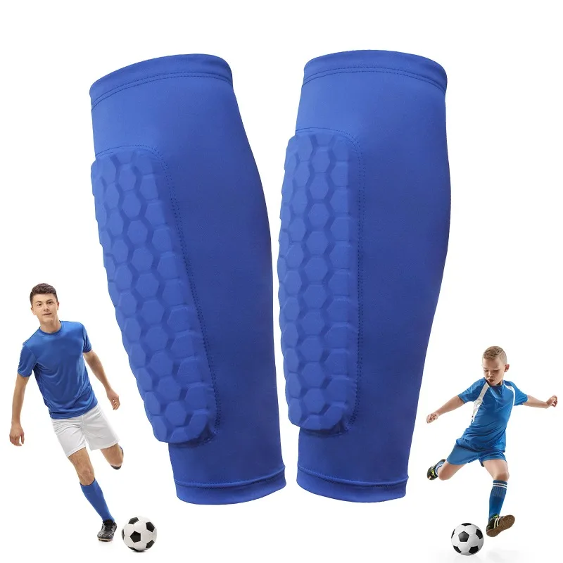 Honeycomb Calf Sleeve Shin Guard Soccer Anti Collision Protective Support Badminton Knee Pad Anti Impact Sports Accessories