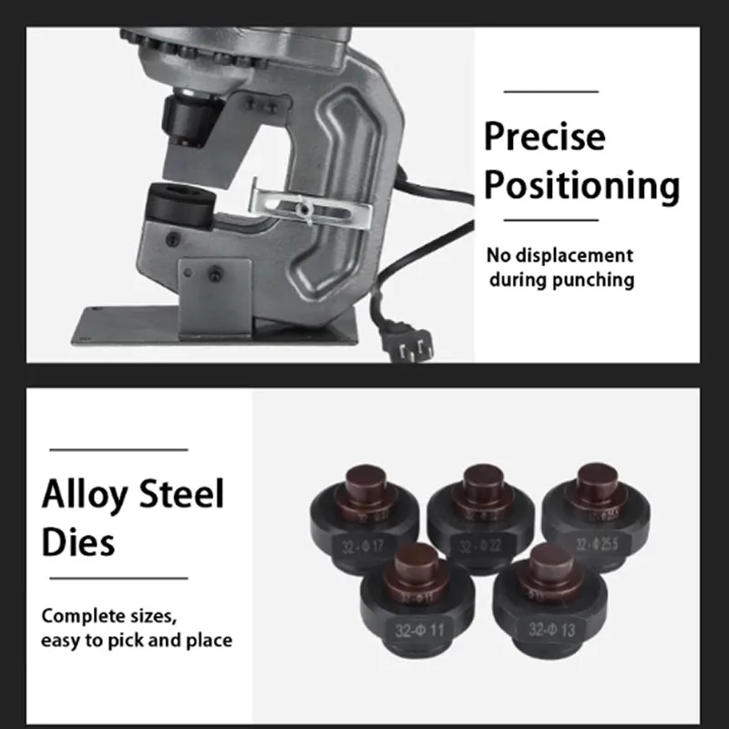 3-12MM Portable Electric Hydraulic Punching Machine Angle Steel Channel Steel Puncher Heavy Duty Hole Punch Tool Pure CopperMoto