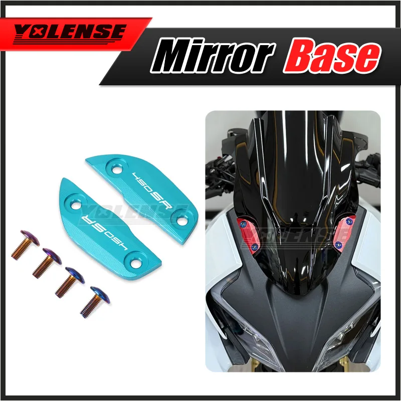 Motorcycle Accessory Rearview Mirrors Seat Decorative Cover Mirror Base For 450SR 450 SR 450SR-S 2022-2025